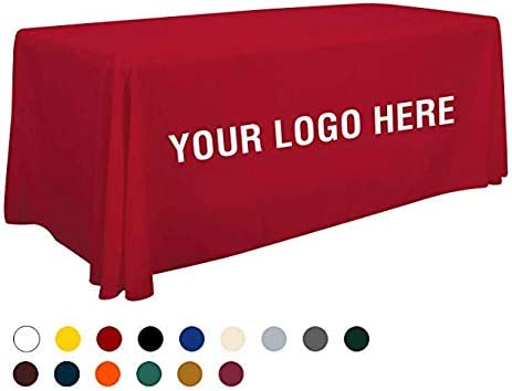 Customized Non Fitted Tablecloth with Vinyl Print